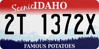 ID license plate 2T1372X