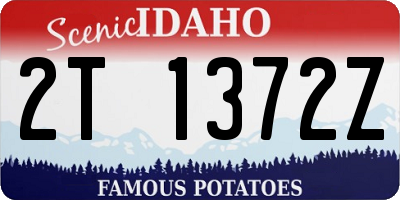 ID license plate 2T1372Z
