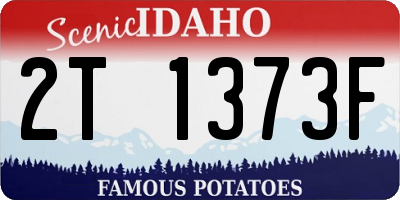 ID license plate 2T1373F