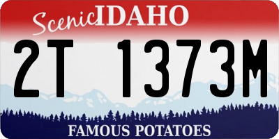ID license plate 2T1373M