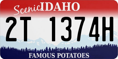 ID license plate 2T1374H