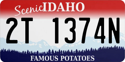 ID license plate 2T1374N