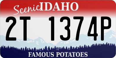 ID license plate 2T1374P