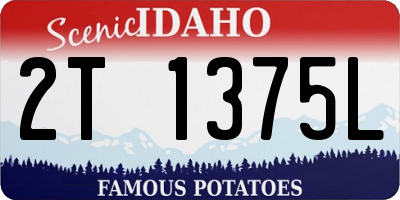 ID license plate 2T1375L