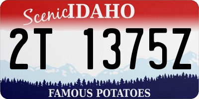 ID license plate 2T1375Z