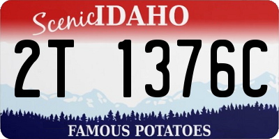 ID license plate 2T1376C