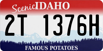 ID license plate 2T1376H