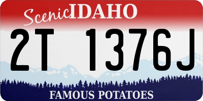 ID license plate 2T1376J