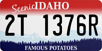 ID license plate 2T1376R
