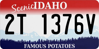 ID license plate 2T1376V