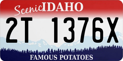 ID license plate 2T1376X