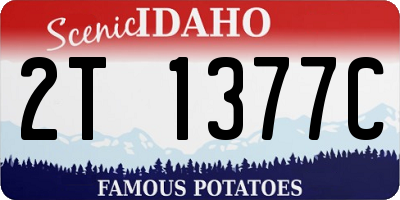 ID license plate 2T1377C