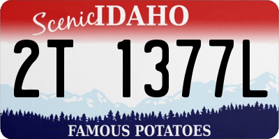 ID license plate 2T1377L