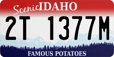 ID license plate 2T1377M