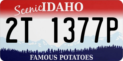 ID license plate 2T1377P