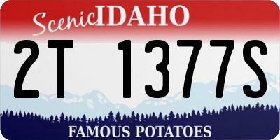 ID license plate 2T1377S