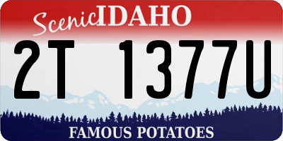ID license plate 2T1377U