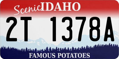 ID license plate 2T1378A