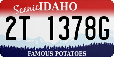 ID license plate 2T1378G