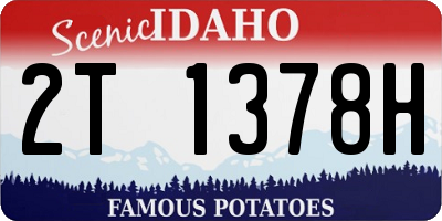 ID license plate 2T1378H