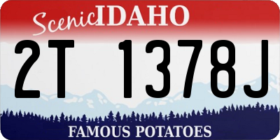 ID license plate 2T1378J