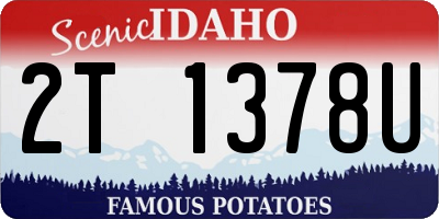 ID license plate 2T1378U