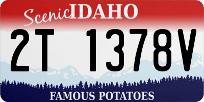 ID license plate 2T1378V