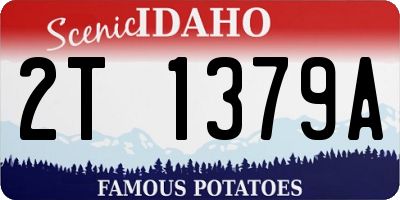 ID license plate 2T1379A