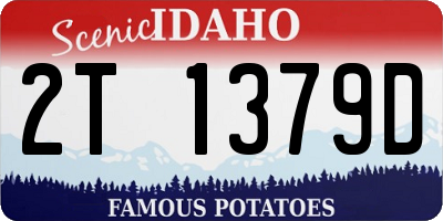 ID license plate 2T1379D