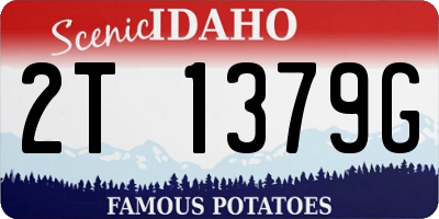 ID license plate 2T1379G