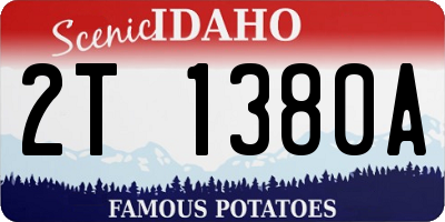 ID license plate 2T1380A