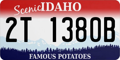 ID license plate 2T1380B