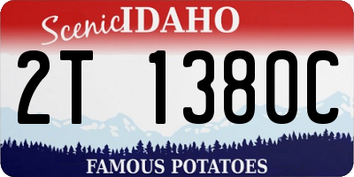 ID license plate 2T1380C