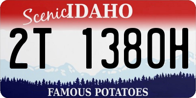 ID license plate 2T1380H