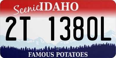 ID license plate 2T1380L