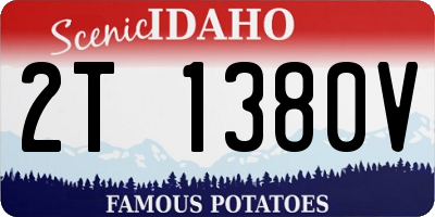 ID license plate 2T1380V