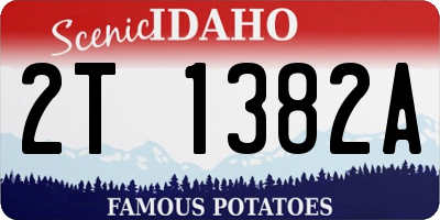 ID license plate 2T1382A