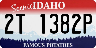 ID license plate 2T1382P