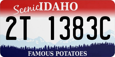 ID license plate 2T1383C