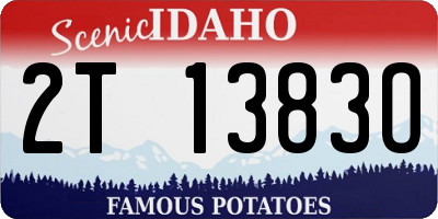 ID license plate 2T1383O