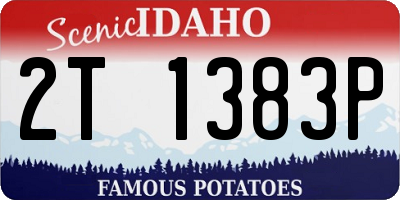 ID license plate 2T1383P