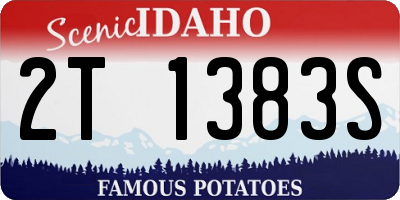 ID license plate 2T1383S