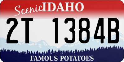 ID license plate 2T1384B