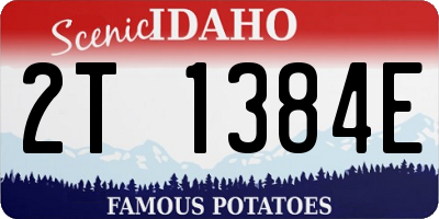 ID license plate 2T1384E