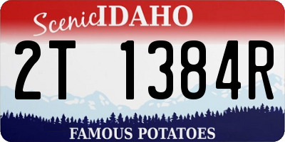 ID license plate 2T1384R