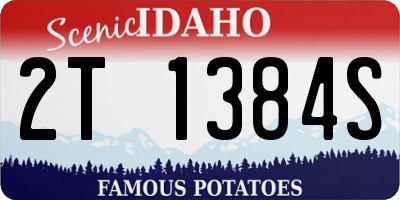 ID license plate 2T1384S