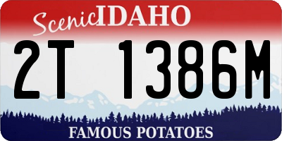 ID license plate 2T1386M