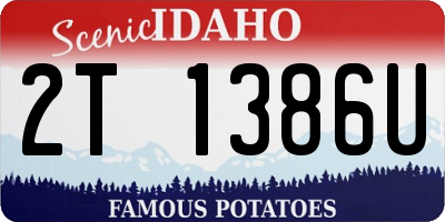 ID license plate 2T1386U