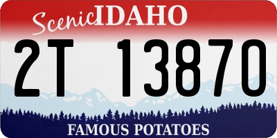 ID license plate 2T1387O