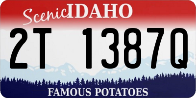 ID license plate 2T1387Q